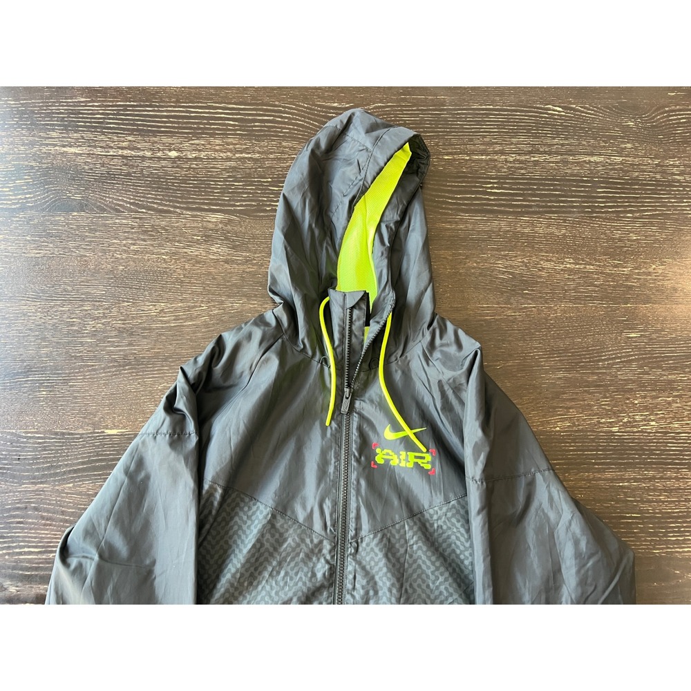 Nike Air Catching Air Flight Pack Windbreaker Jacket Black Neon Mens Large